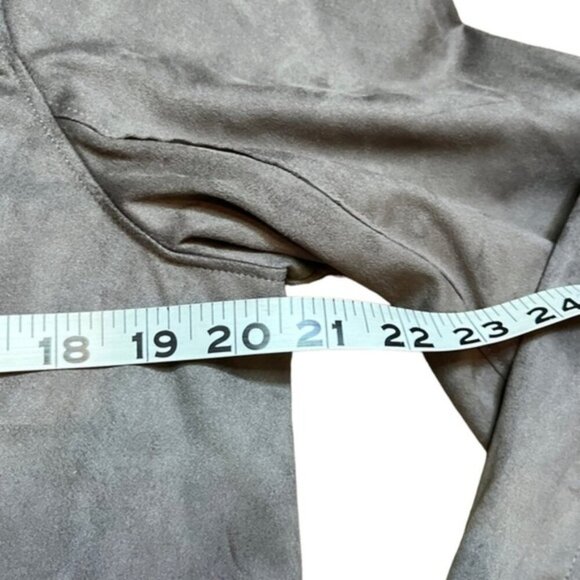NWT Anthropologie Hutch Faux‎ Brown Suede Moto Jacket Wome Size Large - Picture 9 of 12